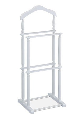 20652-04 WT Valet haine practic ,culoare alb,din lemn masiv