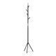 Cuier modern, înălțime 179 cm, structură metalică, lac negru mat, capacitate de încărcare 6 kg