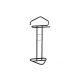  81119 Valet de haine din metal , Negru
