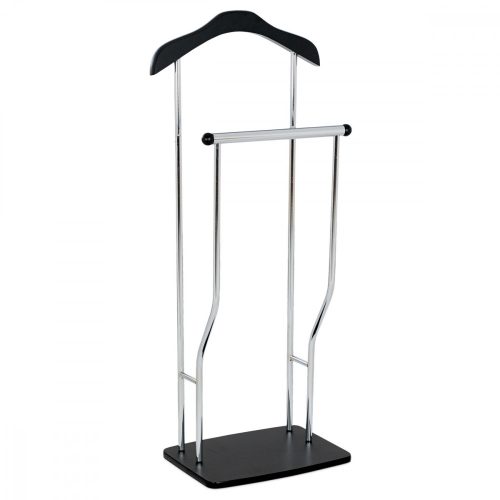 84444  Suport de haine practic,valet, Negru matt , Înalțime 108cm, rezistă pînă la 6kg