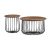 Set de masă pentru cafea din două bucăți culoare Nuc. Dimensiuni 60x34 cm. Și 37x39 cm