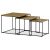 Set de mese de cafea din 3 piese, culoare stejar