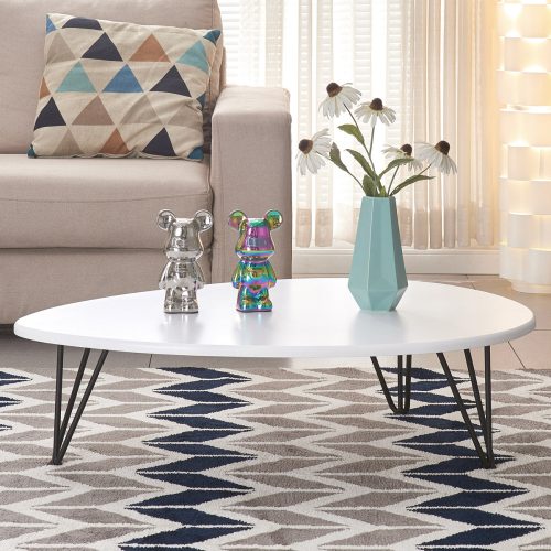 Măsuță pentru cafea design în culoarea albă. AF-3013