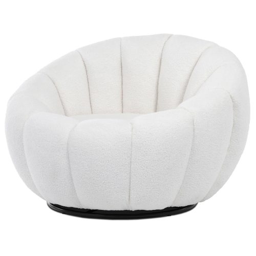 Fotoliu Alb  Bouclé Dizájn  AK-341