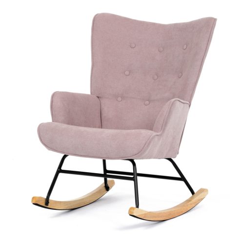 Balansoar roz cu tapițerie din material textil AK-371