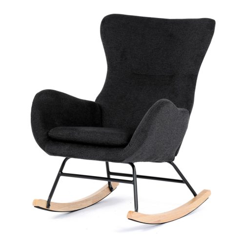 Balansoar Culoare Negru, Tapițat Cu Material Textil AK-376 