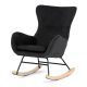 Balansoar Culoare Negru, Tapițat Cu Material Textil AK-376 