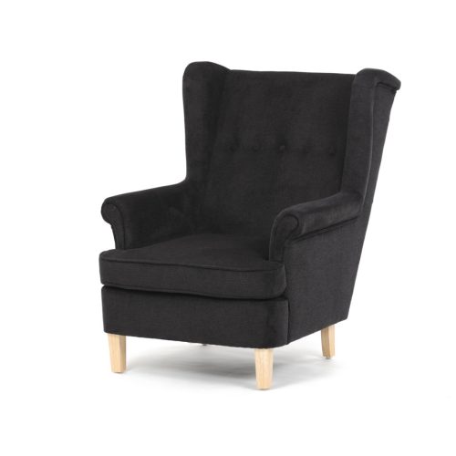 Scaun de relaxare, tapițerie din material negru, AK-388