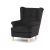 Scaun de relaxare, tapițerie din material negru, AK-388