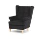Scaun de relaxare, tapițerie din material negru, AK-388