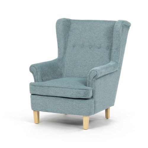 Scaun de relaxare, tapițerie din material verde, AK-388