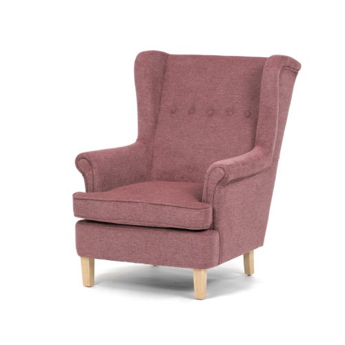 Scaun de relaxare, tapițerie din stofă vintage roz, AK-388