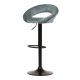 Scaun  de bar telescopic tapițat cu catifea, culoare albastru-verde AUB-822