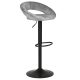 Scaun  de bar telescopic tapițat cu catifea gri AUB-822