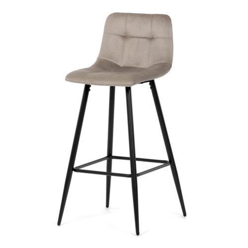Scaun de bar, culoare cappuccino, picior metalic