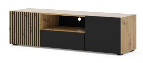 Comodă TV Auris 150 cm în Stejar Artizanal / Negru