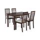 Set de masă  și scaune pentru 4 persoane, 120x75 cm, nuc AUT-4000 - 