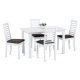  Set de masă cu scaune  pentru 4 persoane, 120x75 cm, alb AUT-4000 -