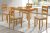 Set de masă modern pentru 4 persoane și scaune în culoarea stejarului. Dimensiunea mesei: 120x75x75 cm. AUT-6070