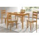 Set de masă modern pentru 4 persoane și scaune în culoarea stejarului. Dimensiunea mesei: 120x75x75 cm. AUT-6070 