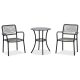 Set grădină 1+2, masă 60x60, scaune din rattan sintetic antracit, metal antracit
