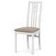 Scaun  din lemn masiv de culoare alb Bc-2482