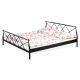 Cadru Pat Negru de 2 persoane,Material Metal  180x200 cm