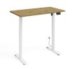 Masă de birou/gamer BIMotion, inalțime reglabilă electric, controler inteligent, culoare stejar artizanal, cu picioare albe 120x65