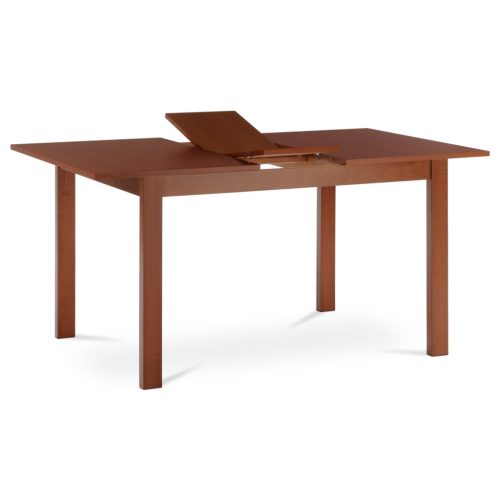 Masă de sufragerie extensibilă 120+30x80x74 cm, blat MDF, furnir, picioare din lemn masiv, culoare cires