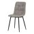 Scaun de sufragerie, material vintage gri, picioare metalice negre