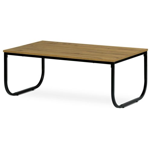  Măsuță De Cafea Culoare Stejar, Picioare De Metal Negre  CT-622 