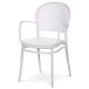 Scaun stivuibil din plastic alb. CT-746