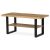 Măsuță de cafea 120x60x55 cm, blat MDF, decor stejar salbatic, metal, raft, picioare negre