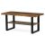 Măsuță de cafea 120x60x55 cm, placă MDF, decor lemn învechit, metal, poliță, picioare negre