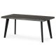 Măsuță de cafea 120x60x55 cm, blat MDF, decor stejar gri, metal, picioare negre