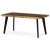 Măsuță de cafea 120x60x55 cm, blat MDF, decor lemn învechit, metal, picioare negre