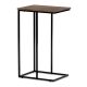 Masă consolă, placă MDF, decor vintage din lemn, metal negru