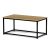 Măsuță de cafea modernă de culoare stejar, 90x48x41 cm, MDF, decor stejar salbatic, metal negru