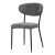 Scaun de sufragerie, stofa gri, picioare metalice negre
