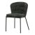 Scaun de sufragerie, rapițerie verde, picioare metalice negre