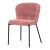 Scaun de sufragerie, material roz, picioare metalice negre