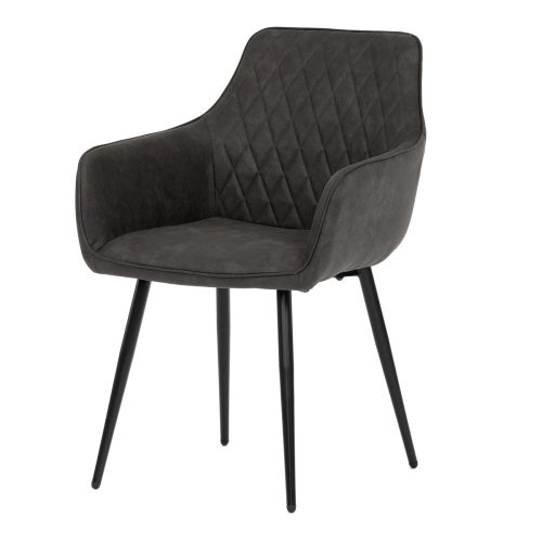 Scaun Modern cu cotieră ,textil negru DCH-225