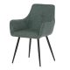 Scaun modern cu cotieră tapițerie textil verde