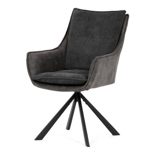 Scaun pivotant cu cotieră/tapițat culoarea gri DCH-B1180