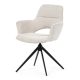 Scaun de sufragerie elegant, rotativ, culoare crem. Se rotește la 360°.