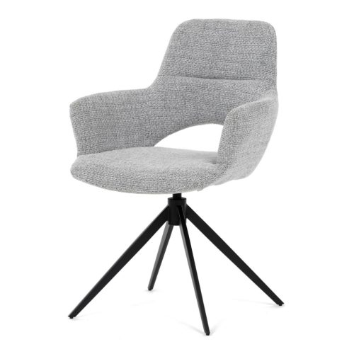 Scaun de sufragerie elegant, rotativ, culoare gri. Se rotește la 360°.