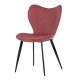 Scaun modern din țesătură în nuanță roșie cu picioare din metal negru. DCL-1031