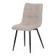 Scaun de sufragerie, material cappuccino, picioare din metal negru