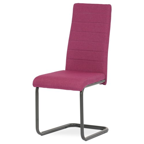 Scaun tip sanie de culoare Magenta  cu tapițerie din țesătură, picioare din metal . DCL-400