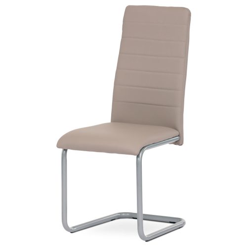 Scaun  cu bază de sanie de culoare trufașă cu picioare metalice gri. DCL-402